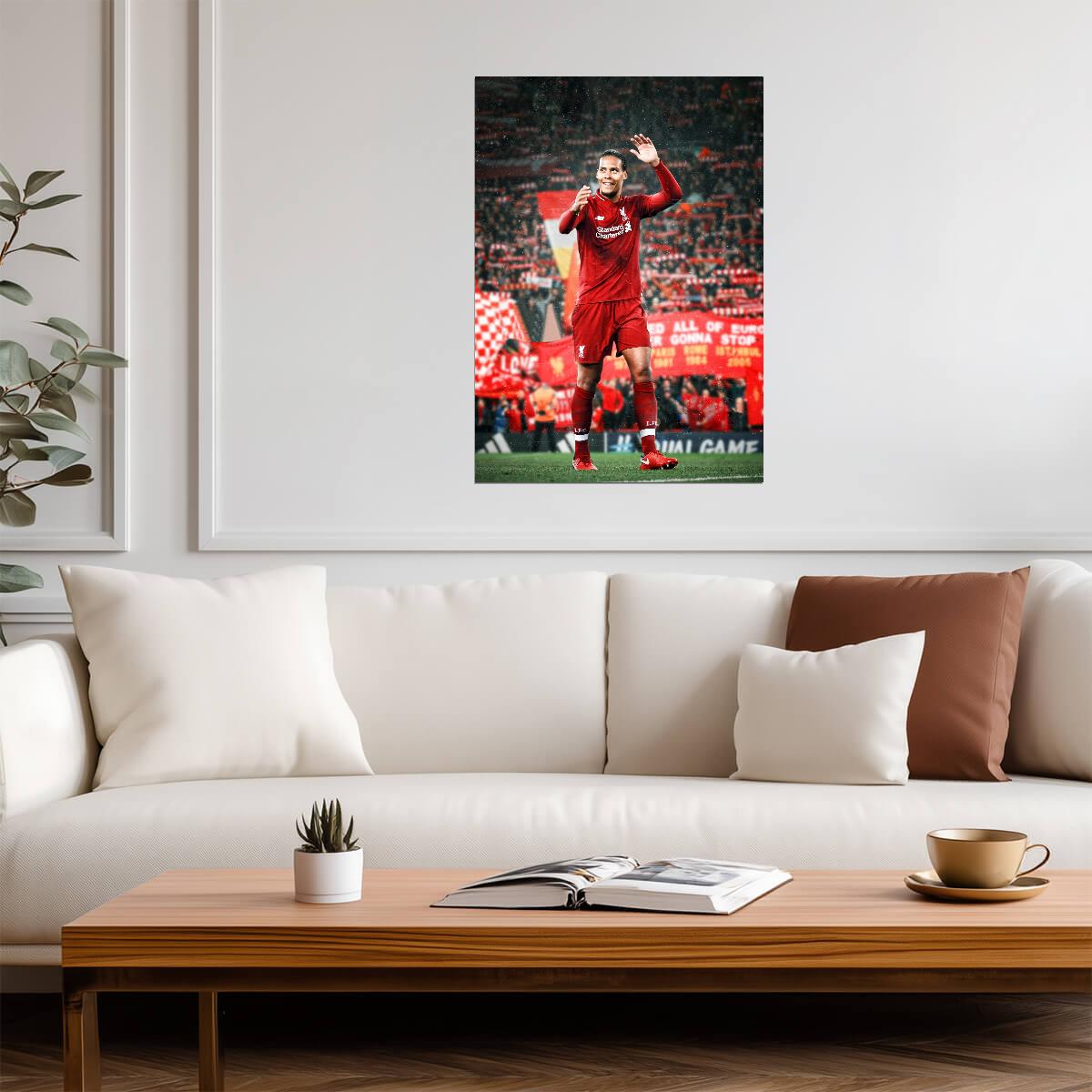 Virgil van Dijk Liverpool FC | Soccer Legend Poster | Gift for LFC Fan - Sports Poster