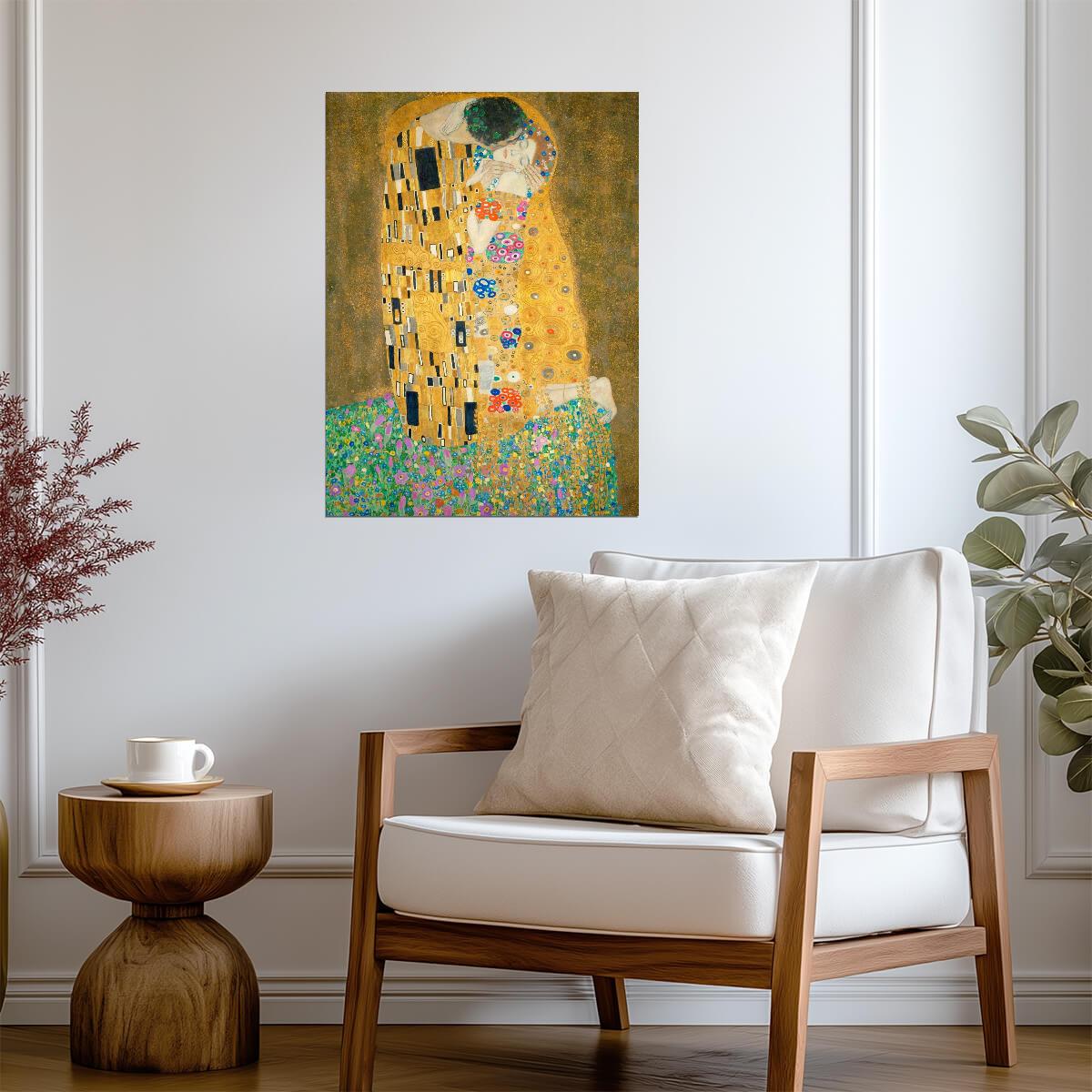 Gustav Klimt The Kiss | Classic Art Poster | Vintage Painting Print - Graphic & Art Poster
