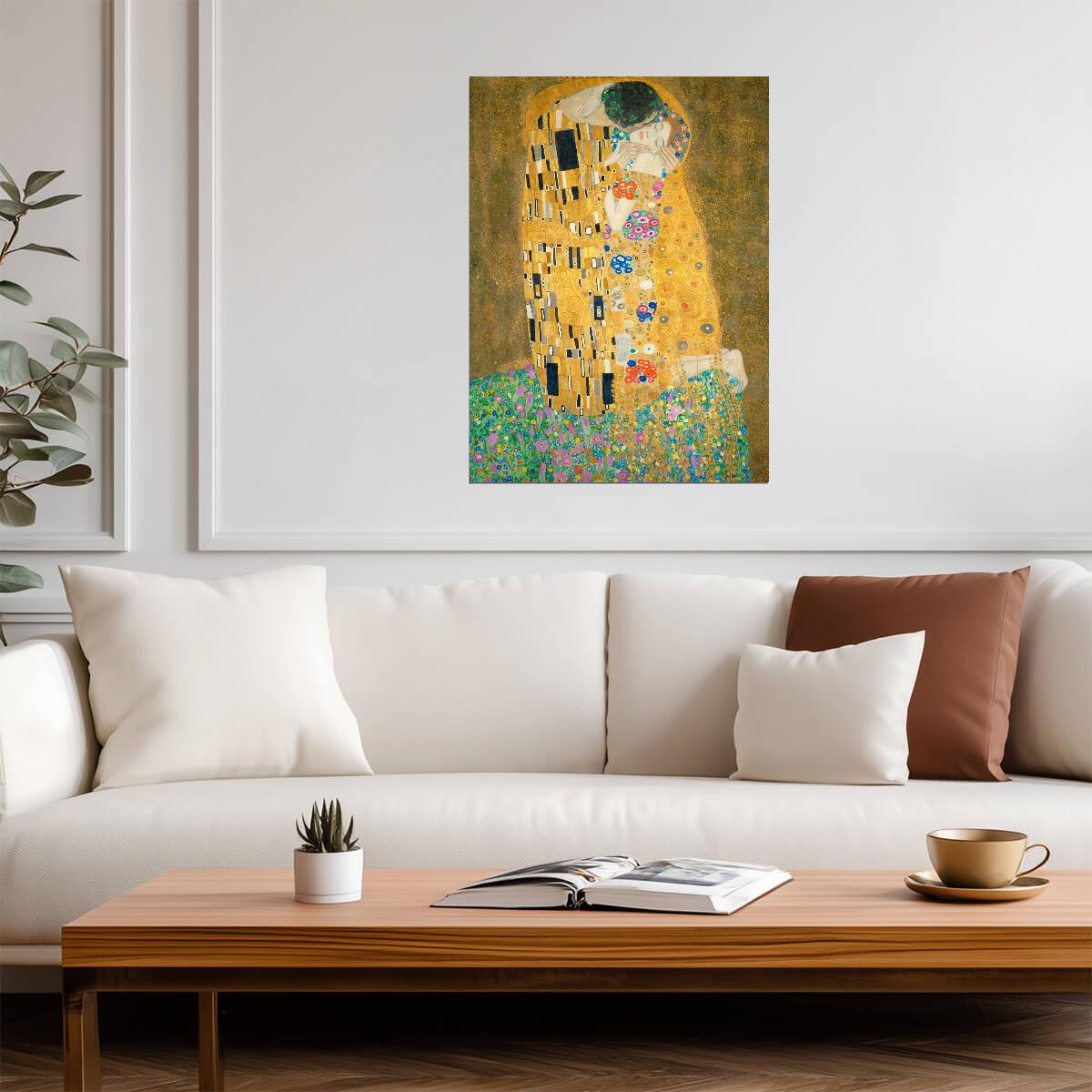 Gustav Klimt The Kiss | Classic Art Poster | Vintage Painting Print - Graphic & Art Poster