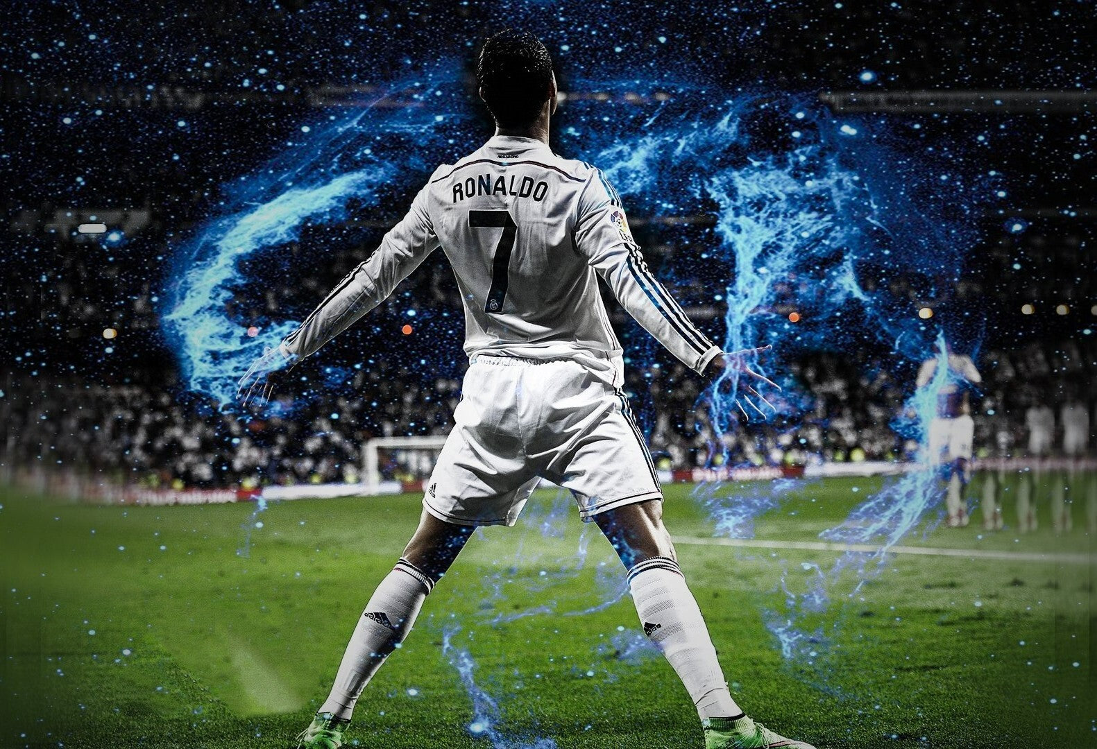 Cristiano Ronaldo Real Madrid | CR7 From Behind Poster | Soccer Legend Wall Art - Sports Poster