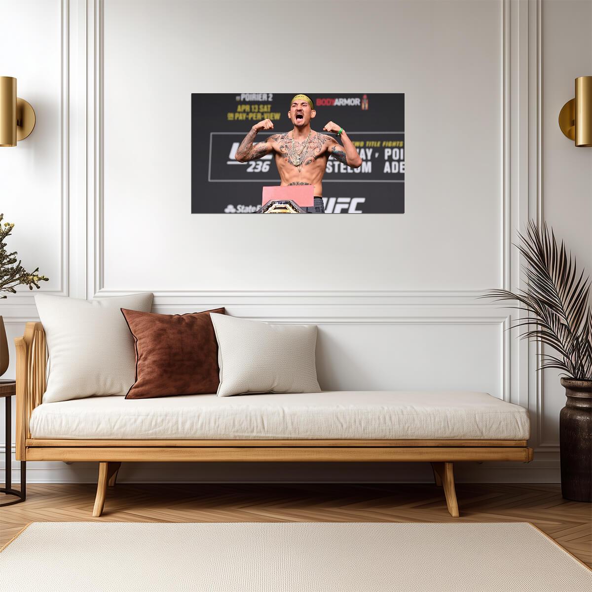 Max Holloway Intense UFC Weigh-In | MMA Fighter Poster | UFC Legend Wall Art - Sports Poster