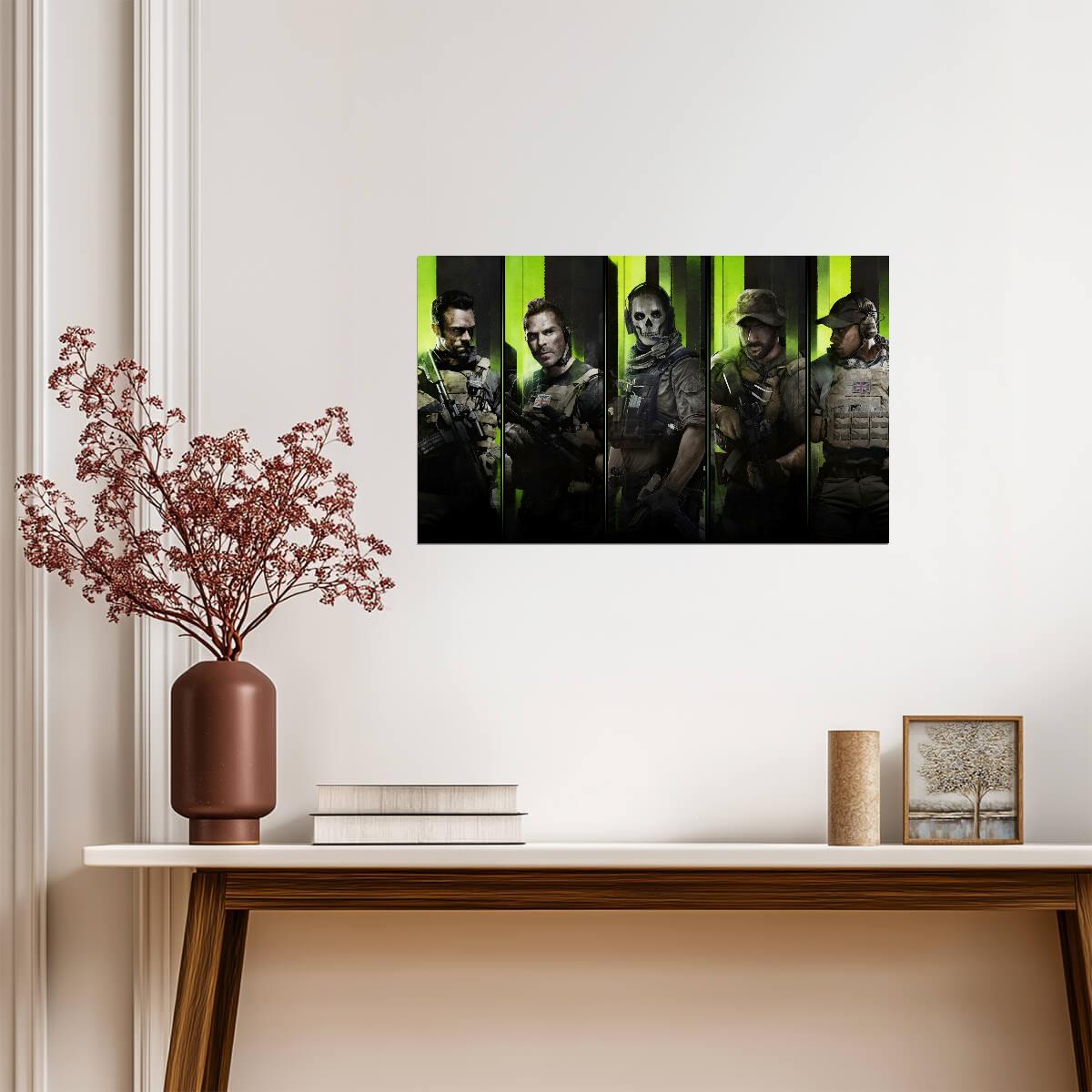 Call of Duty Modern Warfare II | Task Force 141 Lineup | Gamer Gift Wall Art - Video Games Poster