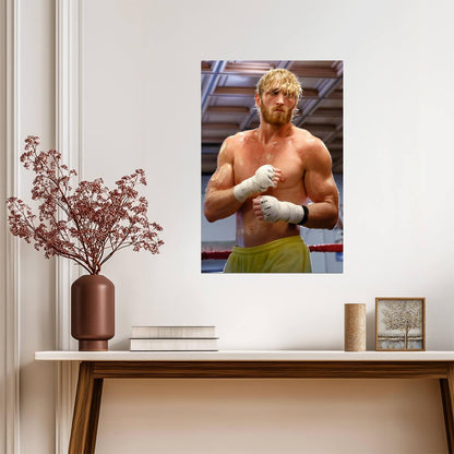 Logan Paul Boxing Training | Combat Sports Poster | Gym Motivation Wall Art - Sports Poster