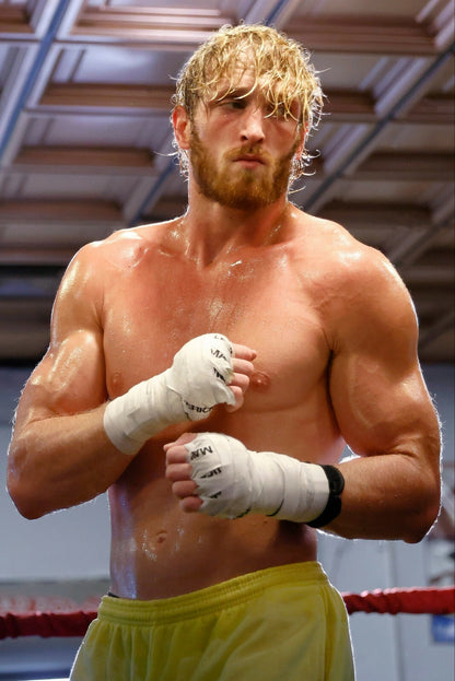 Logan Paul Boxing Training | Combat Sports Poster | Gym Motivation Wall Art - Sports Poster