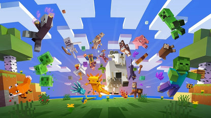 Minecraft Mob Variety Poster | Creeper Zombie Pig & More | Sandbox Game Wall Decor - Video Games Poster