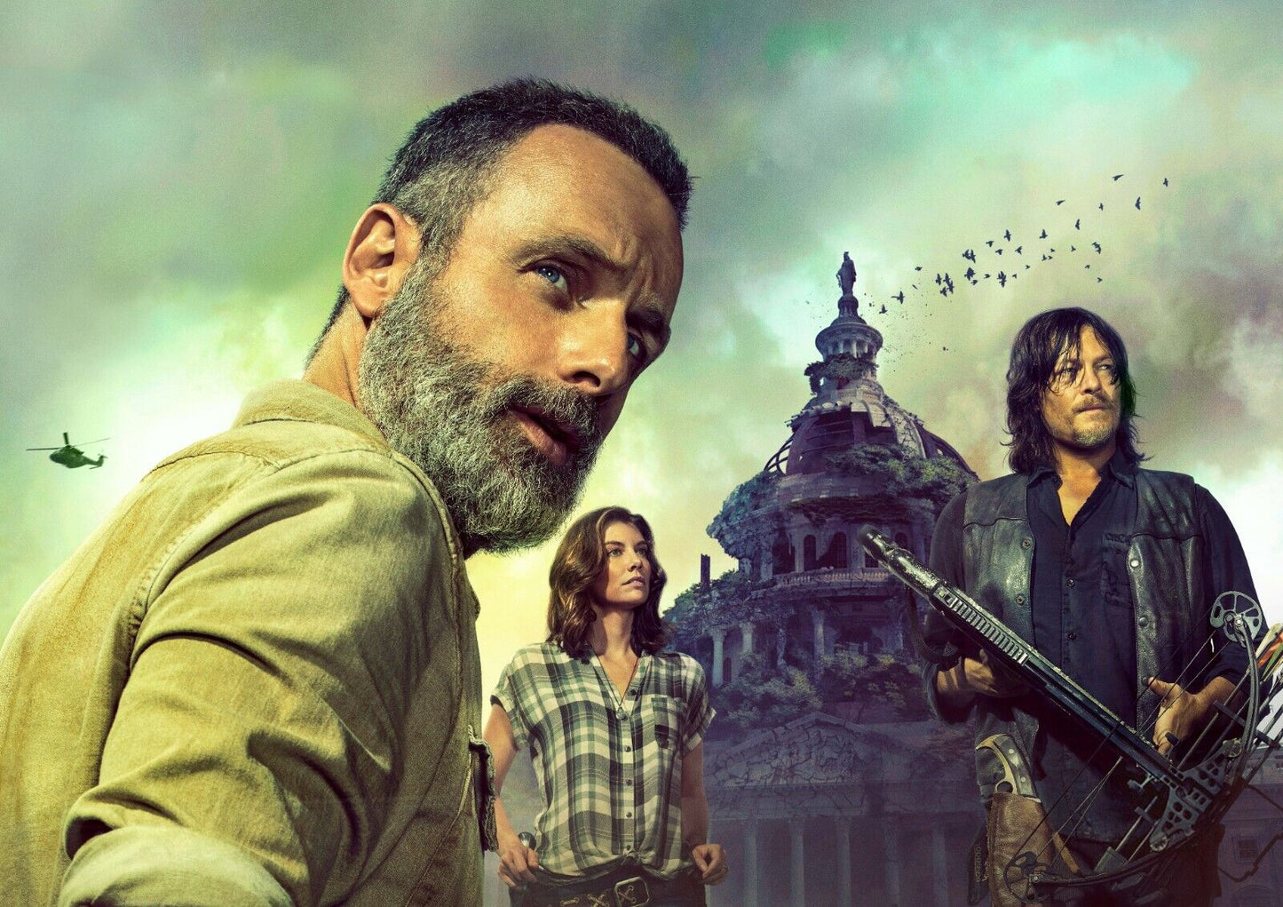The Walking Dead Season 9 | Rick Grimes Daryl Dixon & Maggie | Zombie Apocalypse Poster - Movies & TV Poster