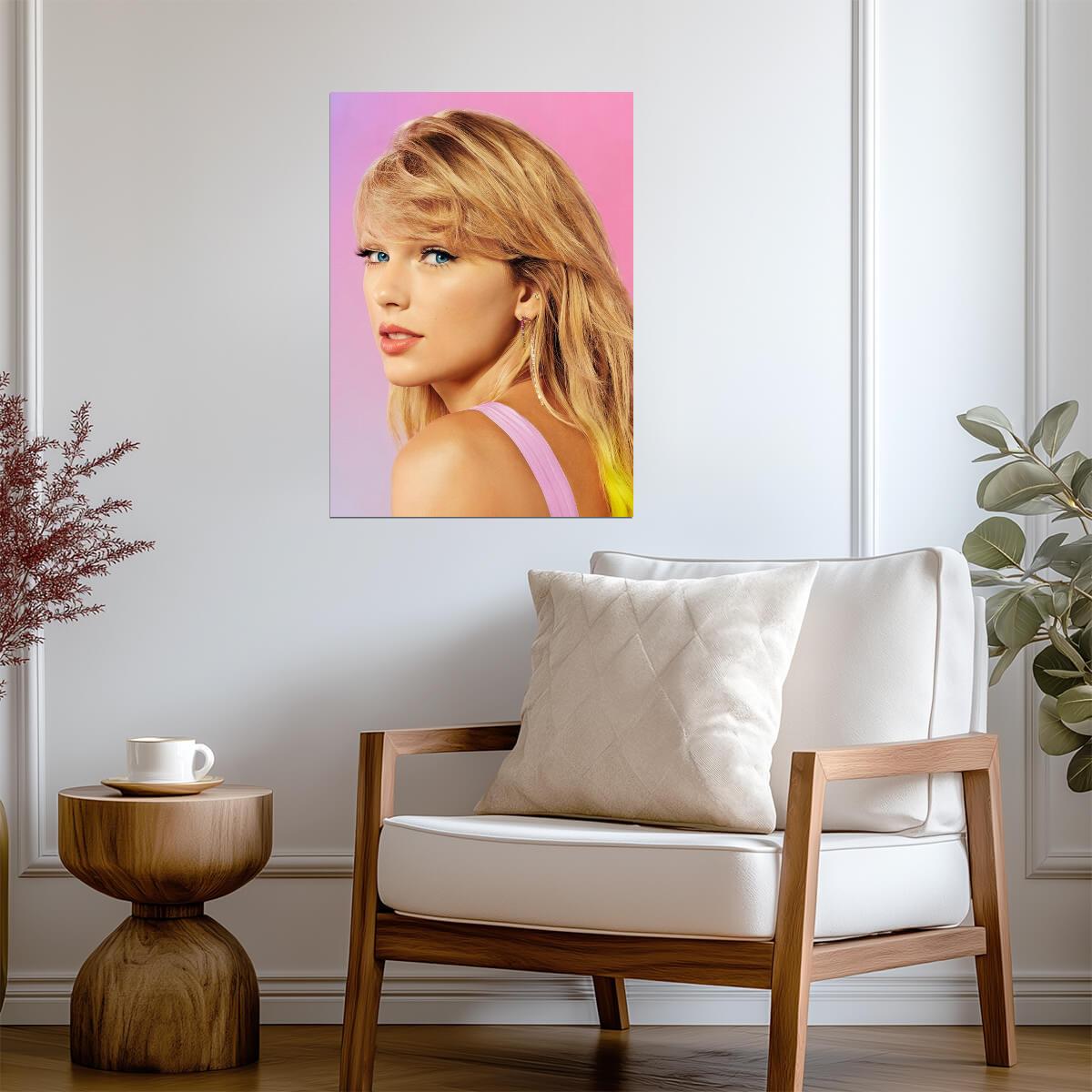 Taylor Swift Lover Era Close Up Portrait | Music Celebrity Poster | Pop Star Wall Art - Music Poster