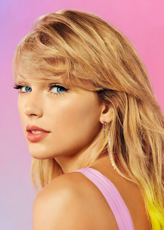 Taylor Swift Lover Era Close Up Portrait | Music Celebrity Poster | Pop Star Wall Art - Music Poster