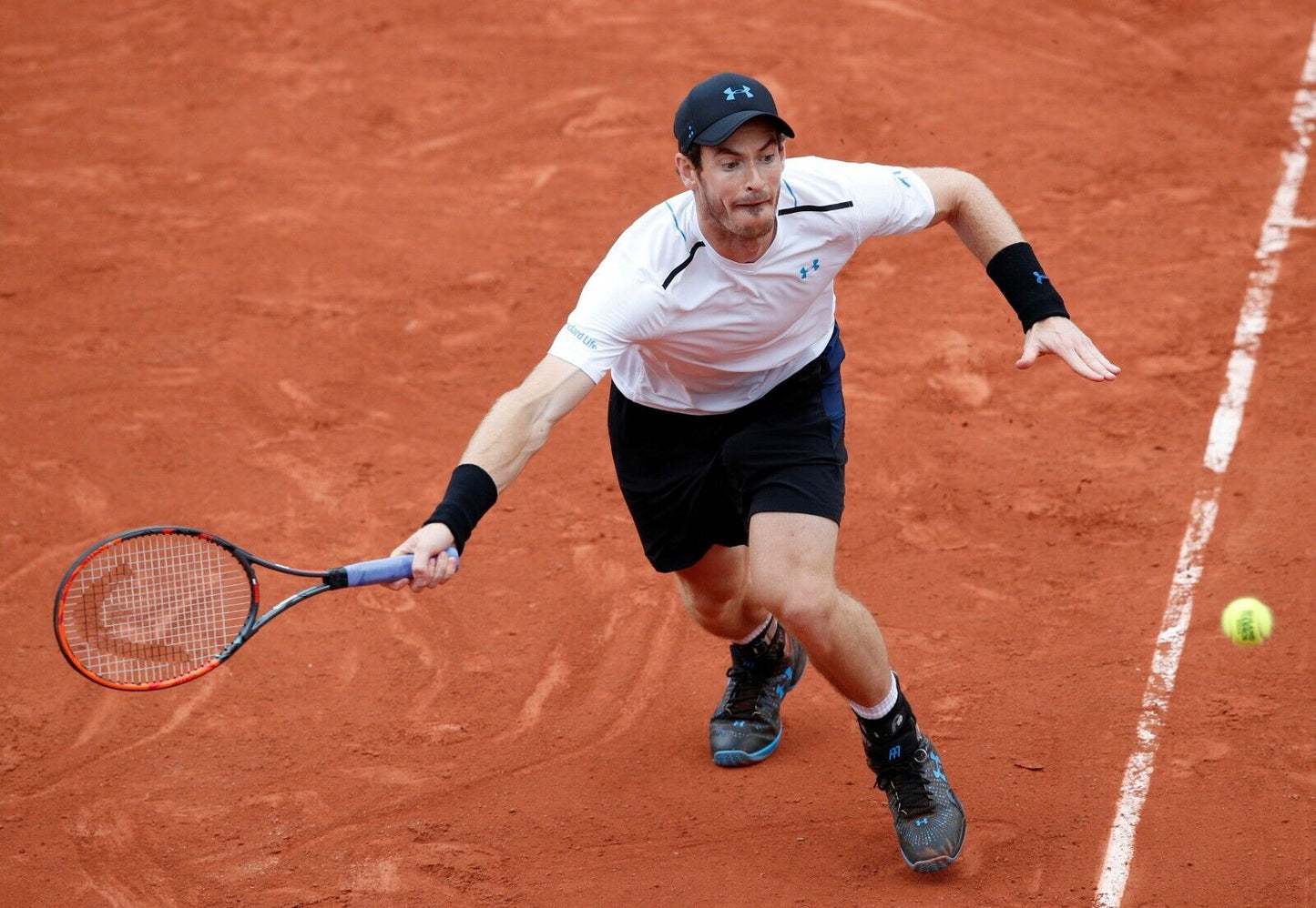 Andy Murray In Action on Clay Court | Professional Tennis Poster | Sports Legend Photography - Sports Poster