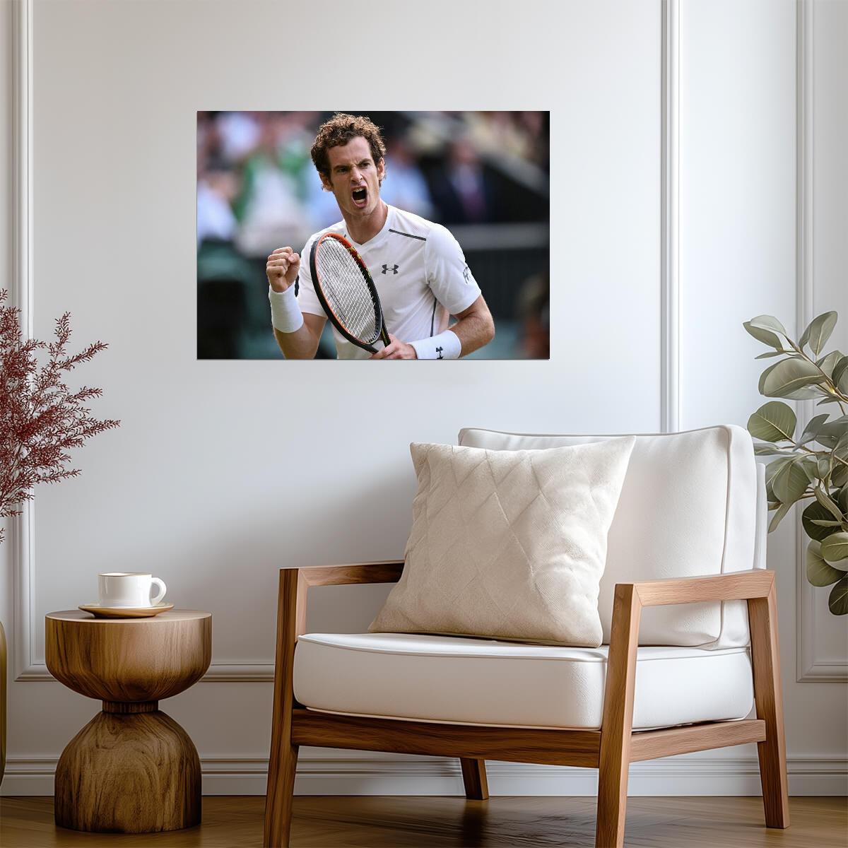 Andy Murray British Tennis Legend | Action Photography Poster | Wimbledon Celebration Wall Art - Sports Poster