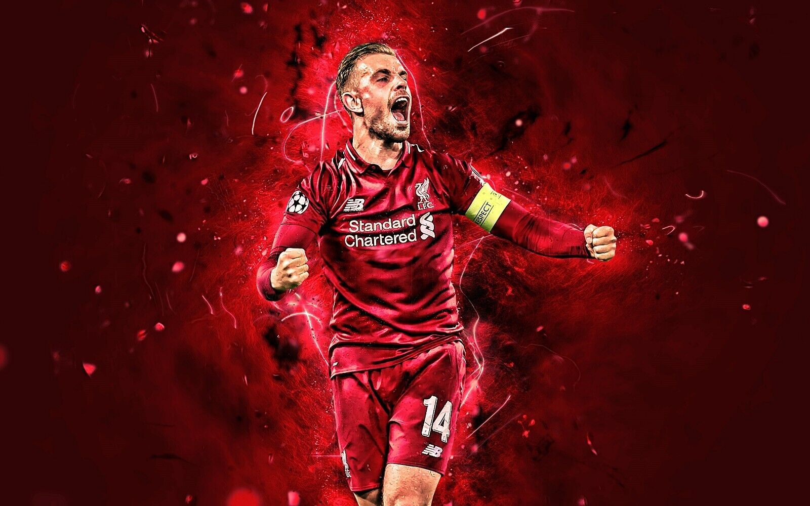 Jordan Henderson Liverpool FC Captain | Soccer Poster | Abstract Action Art - Sports Poster