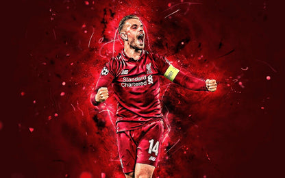 Jordan Henderson Liverpool FC Captain | Soccer Poster | Abstract Action Art - Sports Poster
