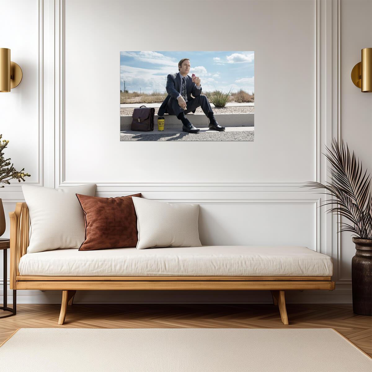 Better Call Saul Goodman Eating Ice Cream | TV Show Poster | Worlds Best Lawyer Mug - Movies & TV Poster