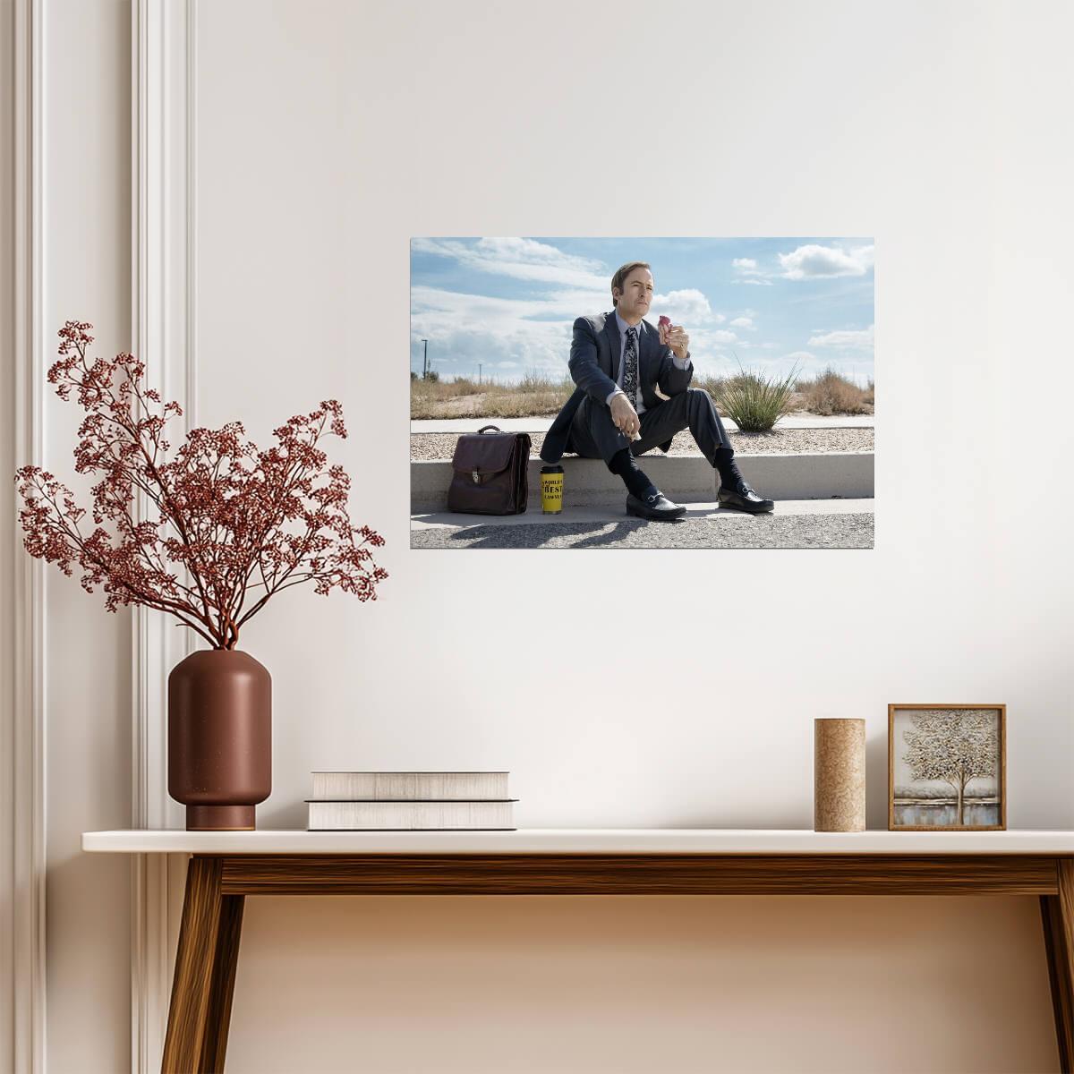 Better Call Saul Goodman Eating Ice Cream | TV Show Poster | Worlds Best Lawyer Mug - Movies & TV Poster