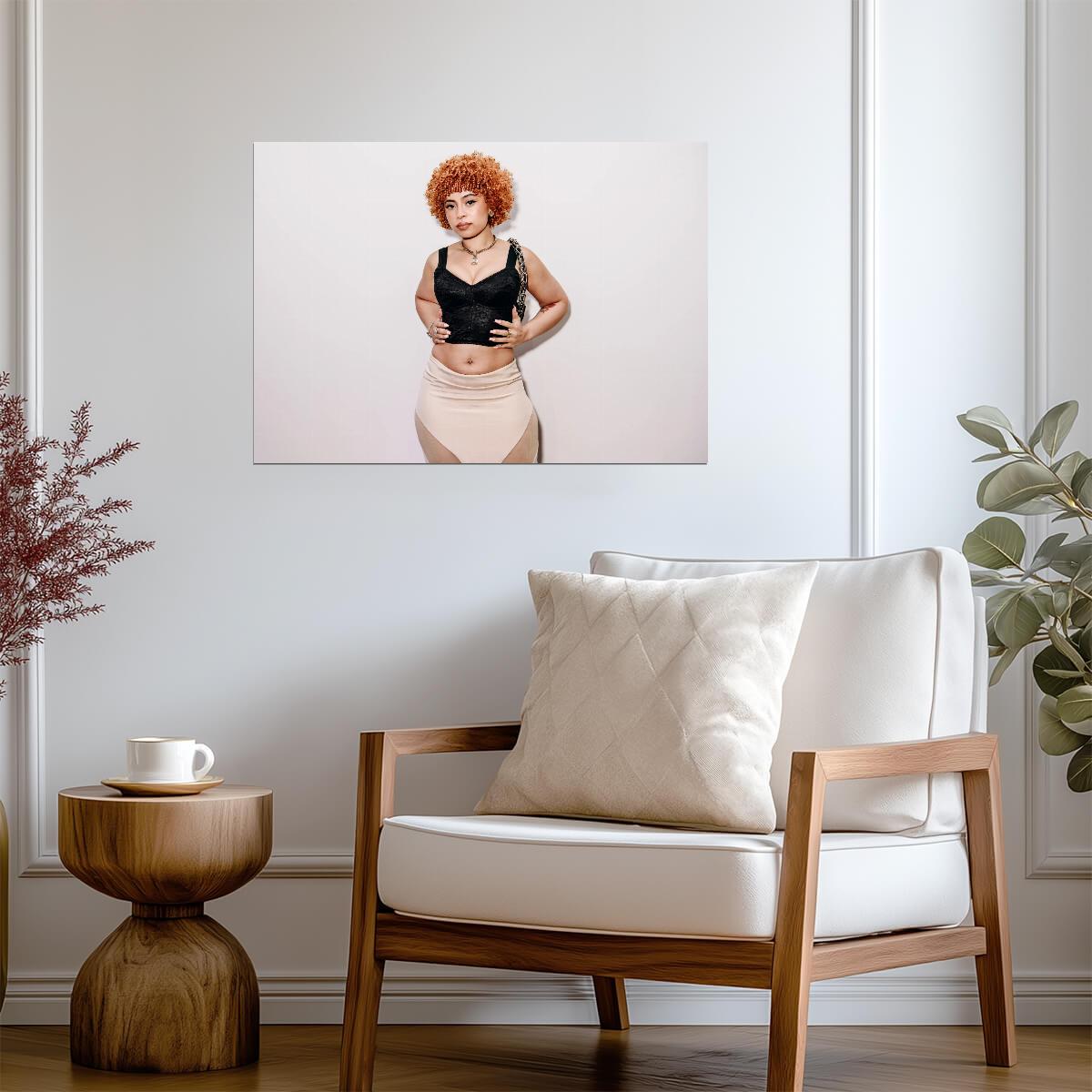 Ice Spice | Curly Hair Style | Star Poster - Music Poster
