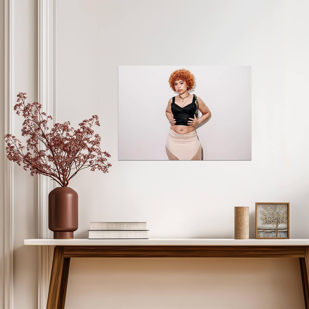 Ice Spice | Curly Hair Style | Star Poster - Music Poster