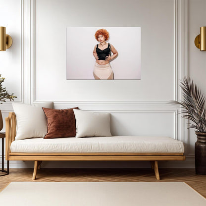 Ice Spice | Curly Hair Style | Star Poster - Music Poster