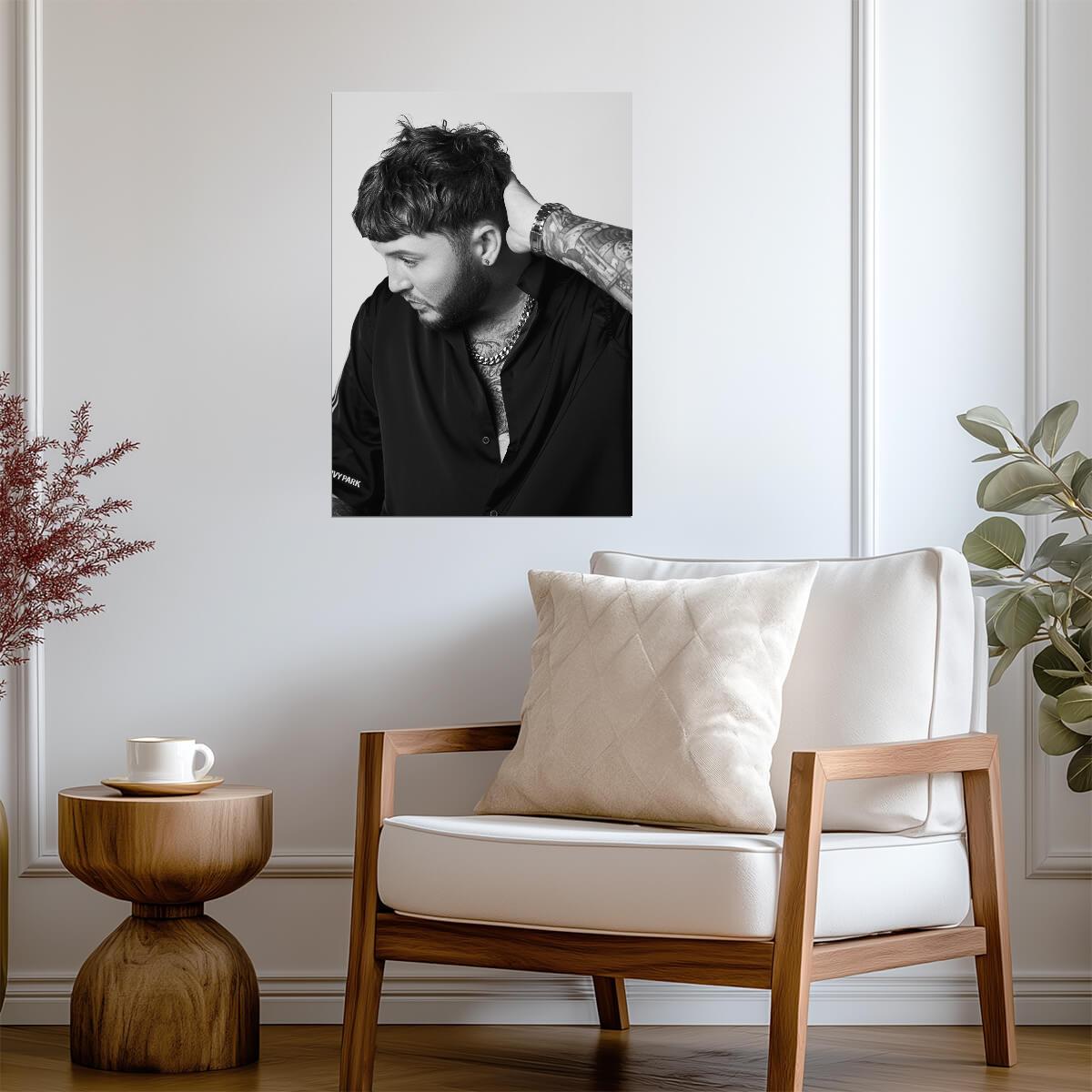 James Arthur | Black and White Print | Musician Poster - Music Poster