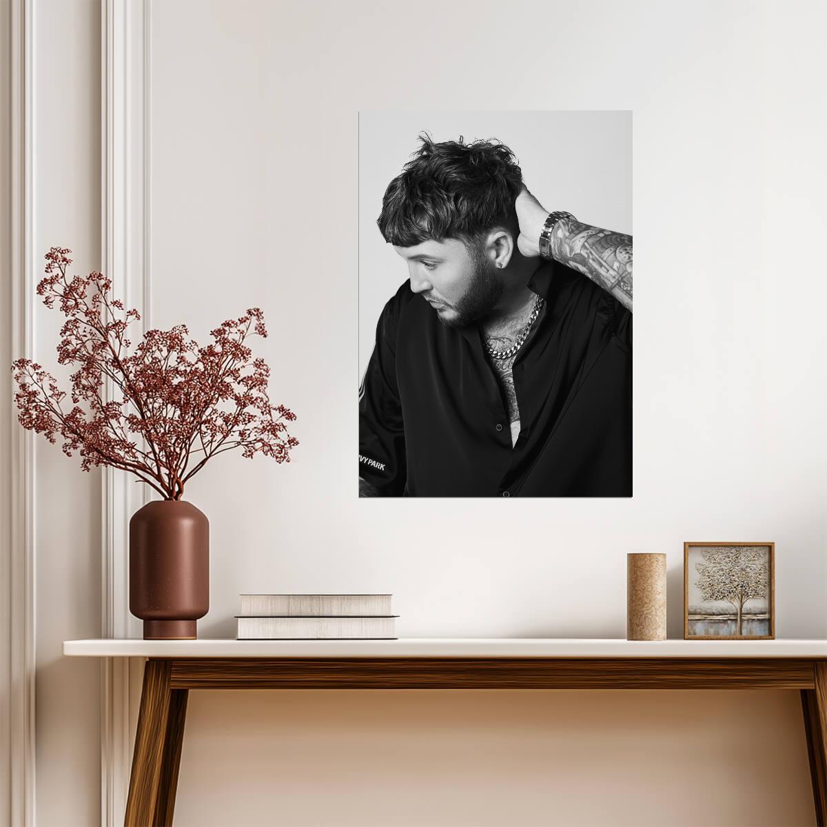James Arthur | Black and White Print | Musician Poster - Music Poster