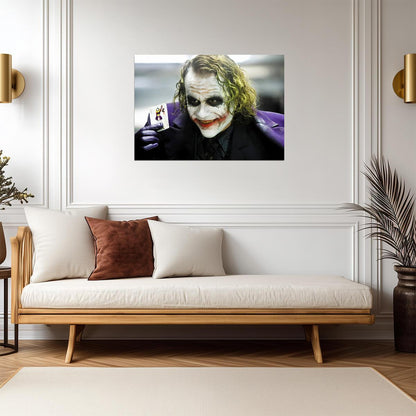 Joker Heath Ledger Poster | Joker Card Movie Print - Movies & TV Poster