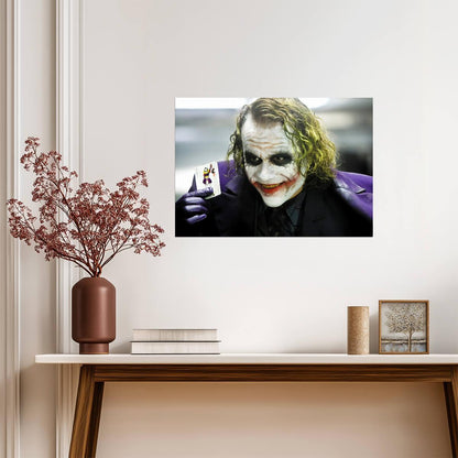 Joker Heath Ledger Poster | Joker Card Movie Print - Movies & TV Poster