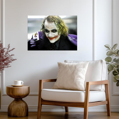 Joker Heath Ledger Poster | Joker Card Movie Print - Movies & TV Poster