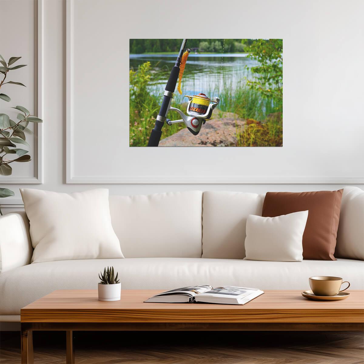 Fishing Reel Close Up | Lake Fishing Poster | Hobby Photography Print - Photography Poster
