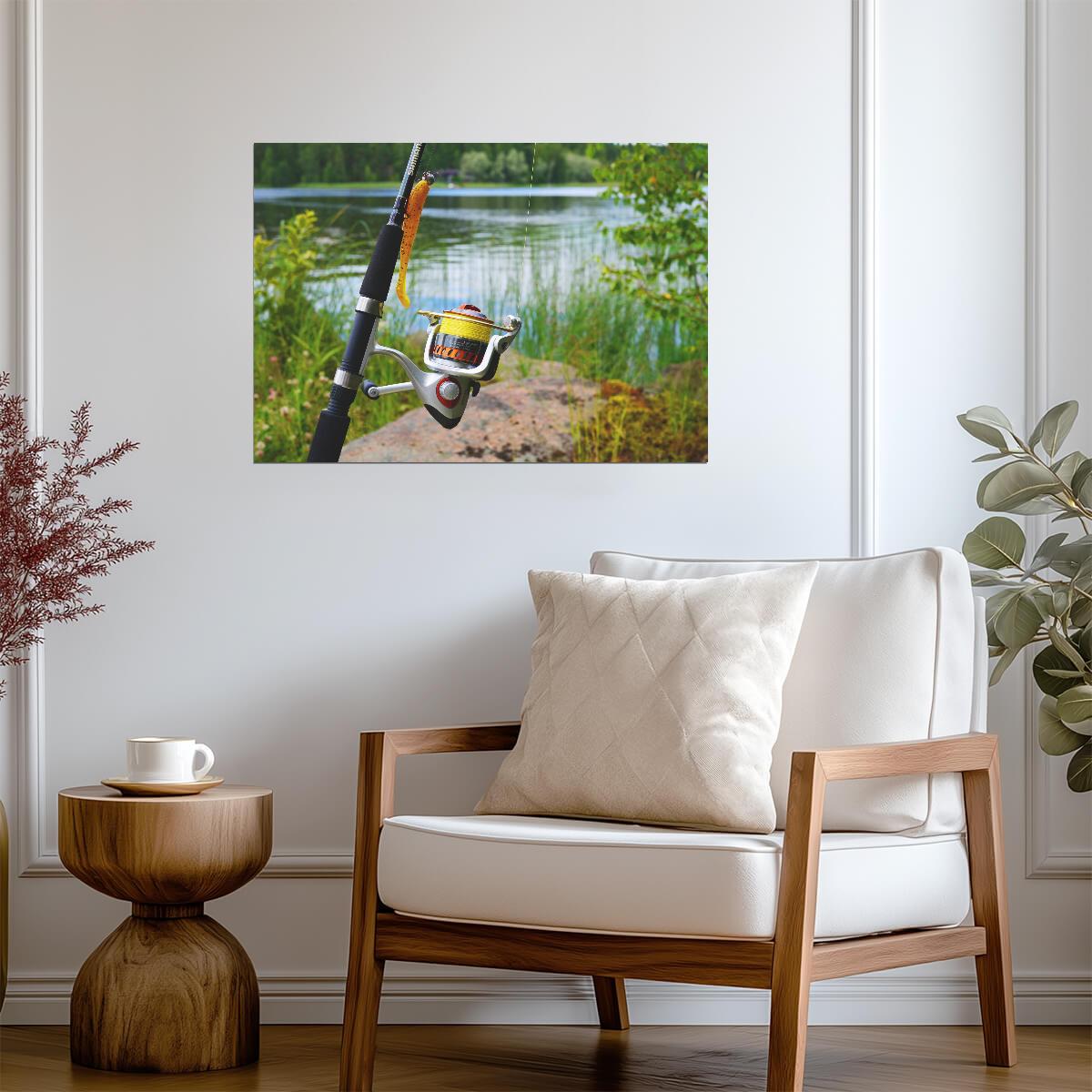 Fishing Reel Close Up | Lake Fishing Poster | Hobby Photography Print - Photography Poster