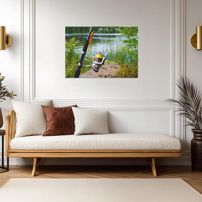 Fishing Reel Close Up | Lake Fishing Poster | Hobby Photography Print - Photography Poster
