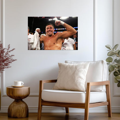 Gennady GGG Golovkin Victory Celebration | Professional Boxing Poster | Combat Sports Legend Photo - Sports Poster