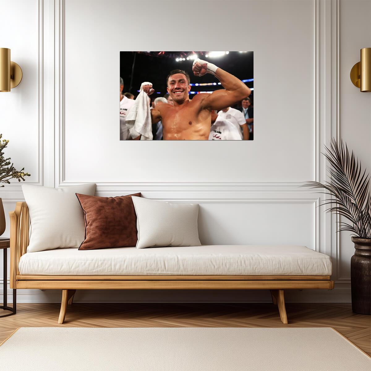 Gennady GGG Golovkin Victory Celebration | Professional Boxing Poster | Combat Sports Legend Photo - Sports Poster