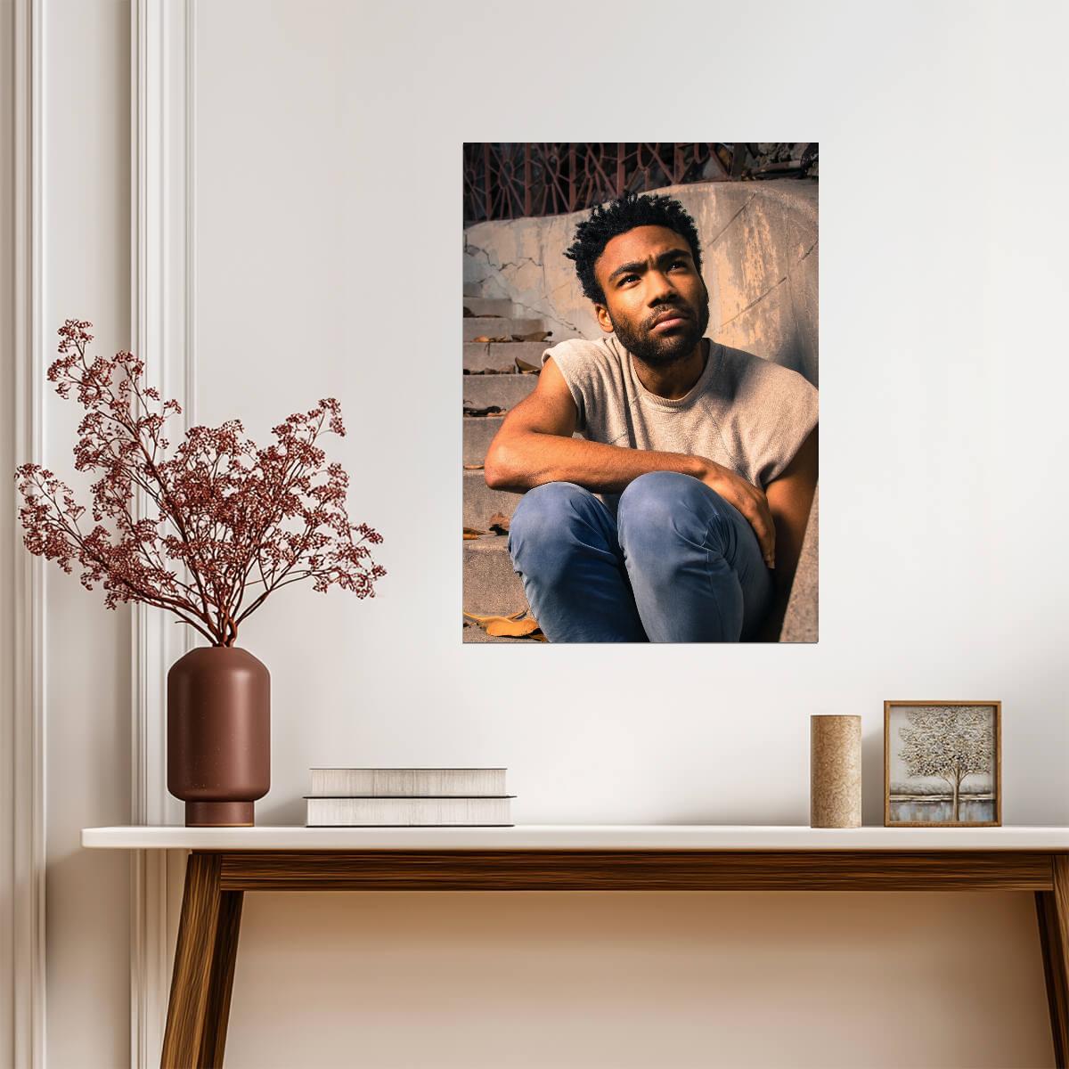 Donald Glover | Warm Tone Portrait | Celebrity Poster - Celebrities Poster