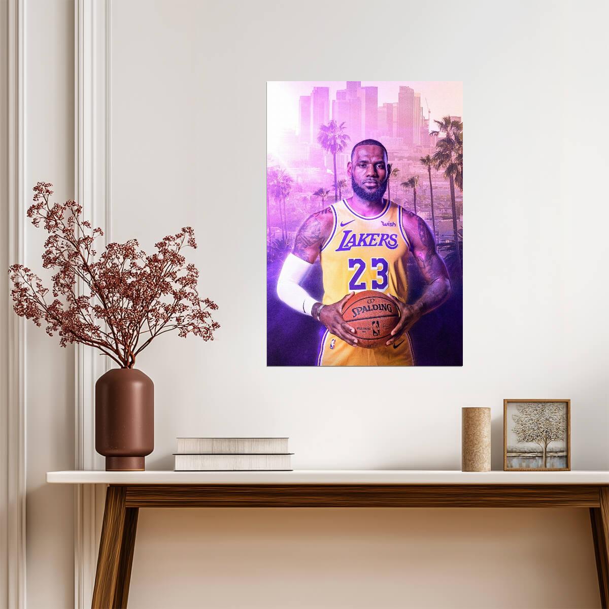 LeBron James Los Angeles Lakers | Basketball Legend Poster | LA Sports Fan Wall Art - Sports Poster
