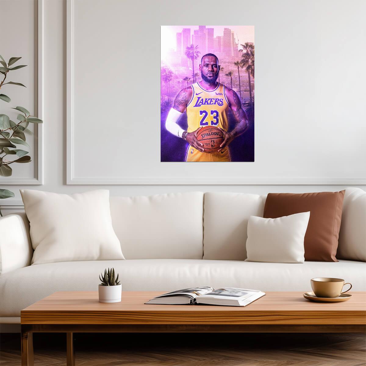 LeBron James Los Angeles Lakers | Basketball Legend Poster | LA Sports Fan Wall Art - Sports Poster