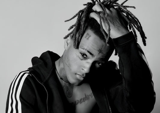 Xxxtentacion Black and White Portrait | Adidas Jacket Photoshoot | Music Star Poster - Music Poster
