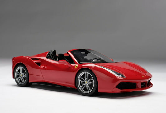 Ferrari 488 Spider | Red Italian Supercar Poster | Convertible Sports Car Art - Cars Poster
