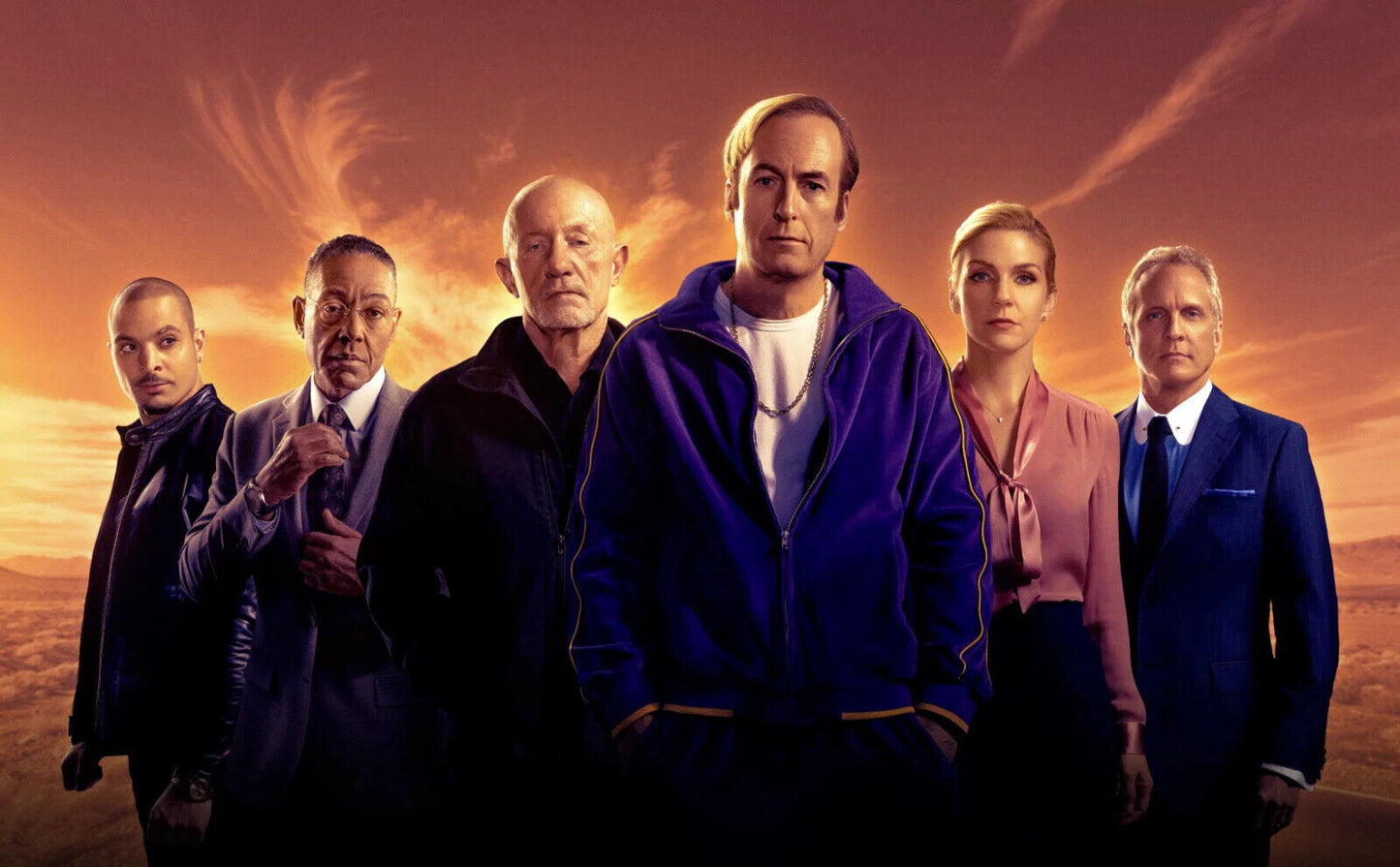 Better Call Saul Cast Poster | Main Characters Wall Art | Warm Tone TV Show Print - Movies & TV Poster