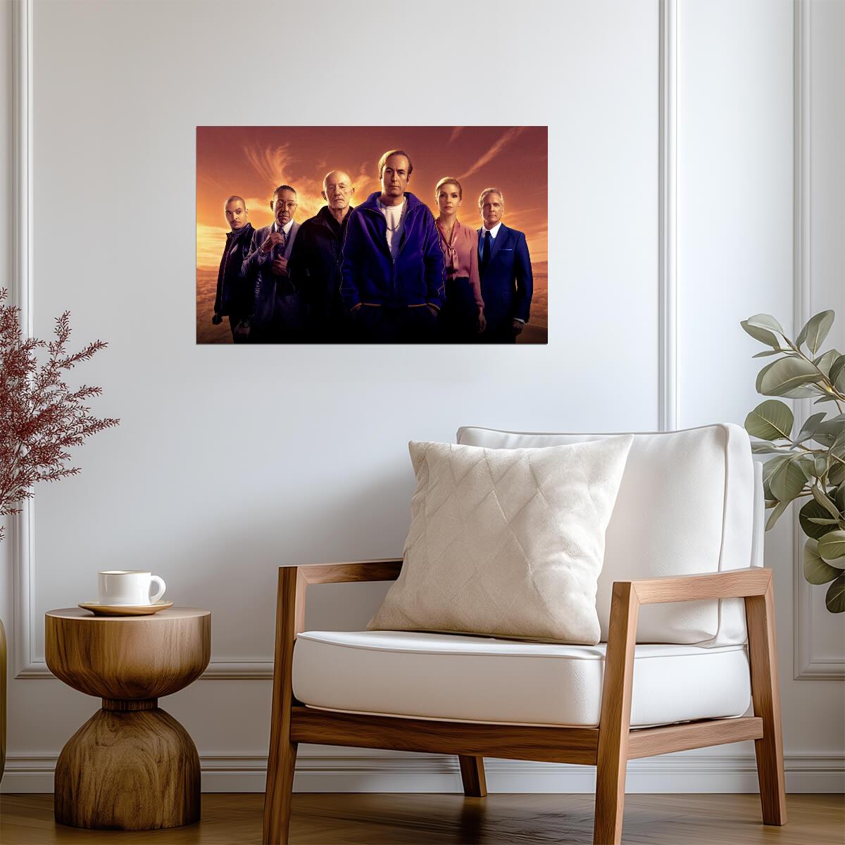 Better Call Saul Cast Poster | Main Characters Wall Art | Warm Tone TV Show Print - Movies & TV Poster