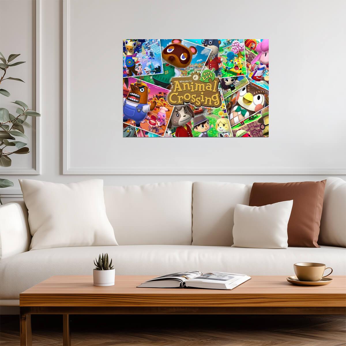 Animal Crossing New Leaf | Character Collage Poster | Nintendo 3DS Game Art - Video Games Poster