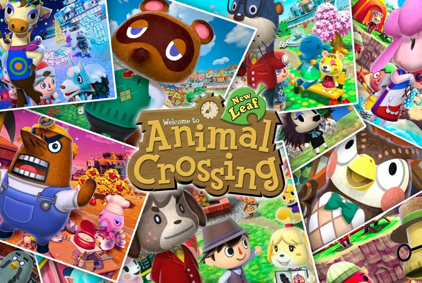 Animal Crossing New Leaf | Character Collage Poster | Nintendo 3DS Game Art - Video Games Poster