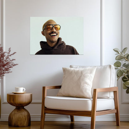 Pharrell Williams in Hat & Sunglasses | Celebrity Portrait Poster | Music Star Wall Art - Music Poster