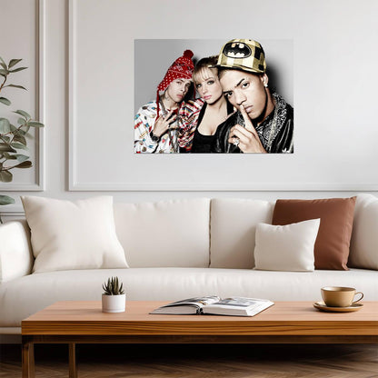 N-Dubz Trio Portrait | Dappy Tulisa & Fazer | Hip Hop Group Poster - Music Poster