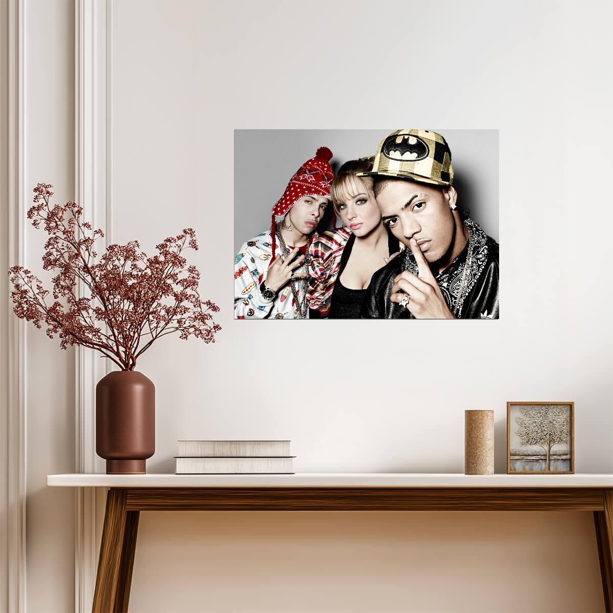 N-Dubz Trio Portrait | Dappy Tulisa & Fazer | Hip Hop Group Poster - Music Poster