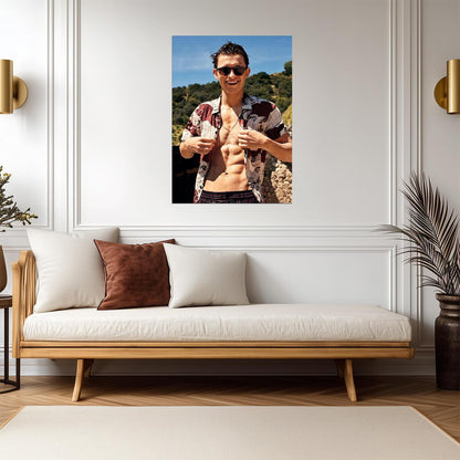 Tom Holland Shirtless Photoshoot | Celebrity Portrait Poster | Modern Actor Wall Art - Celebrities Poster
