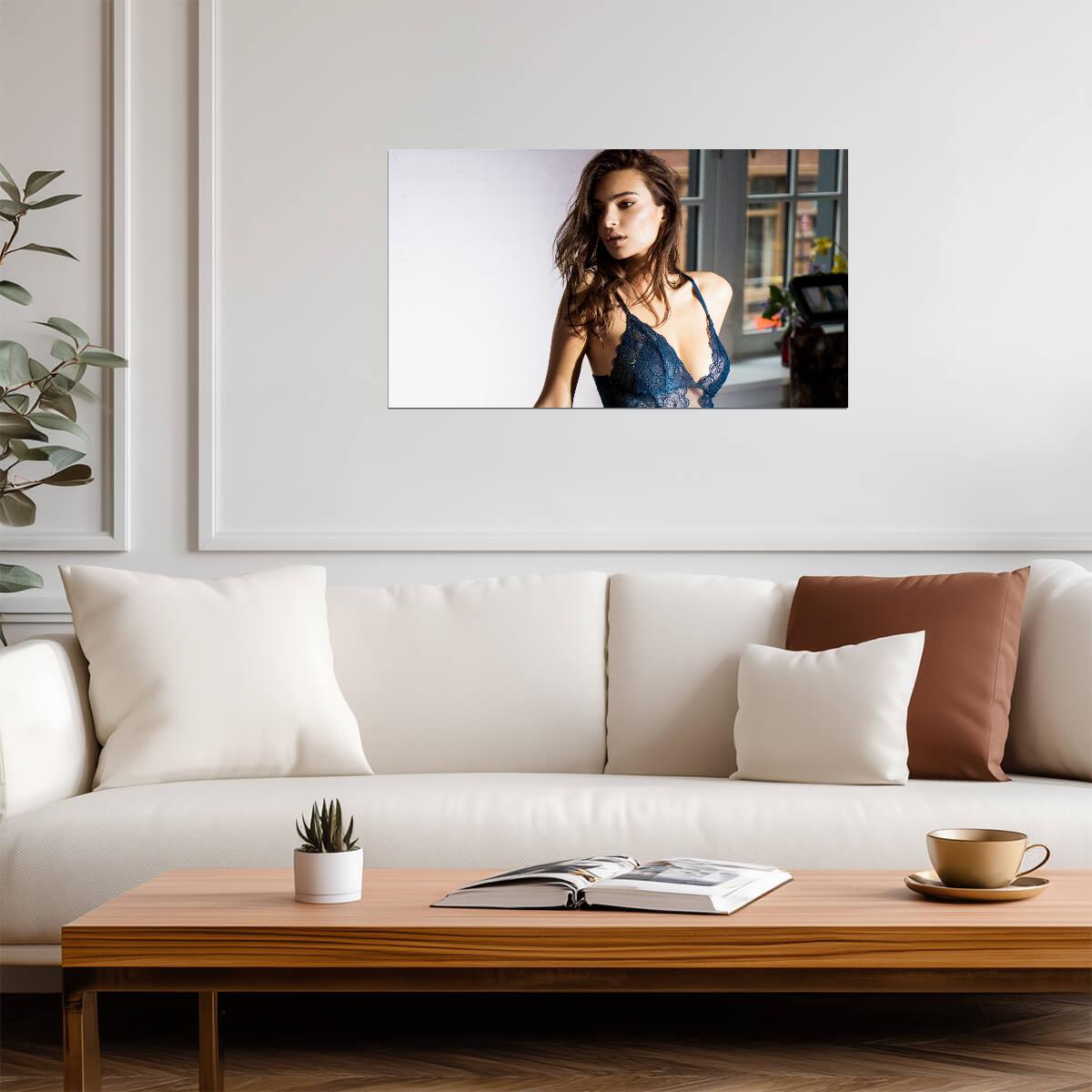 Emily Ratajkowski Fashion Model | Celebrity Poster | Sexy Lingerie Wall Art - Celebrities Poster