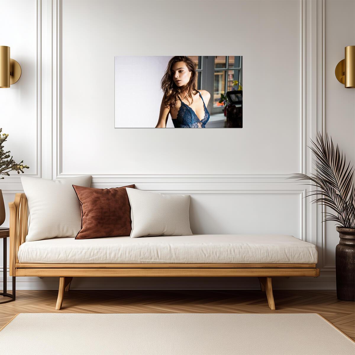 Emily Ratajkowski Fashion Model | Celebrity Poster | Sexy Lingerie Wall Art - Celebrities Poster