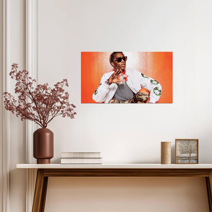 Young Thug White Jacket | Rapper Portrait Photo | Trap Music Poster - Music Poster