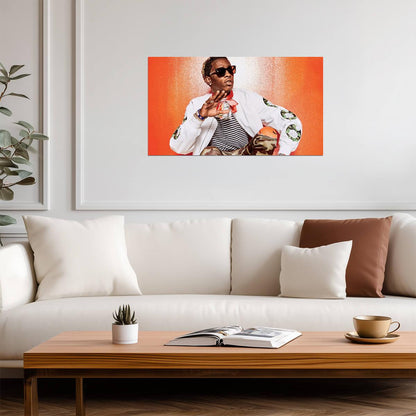 Young Thug White Jacket | Rapper Portrait Photo | Trap Music Poster - Music Poster