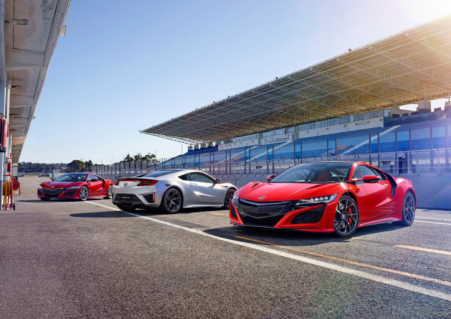 Honda NSX 2nd Gen (NC1) Lineup | Hybrid Supercar Poster | Sports Cars on Racetrack - Cars Poster