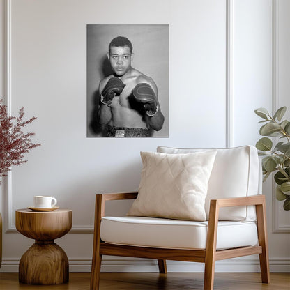 Joe Louis The Brown Bomber | Boxing Legend Poster | Vintage B&W Photo - Sports Poster